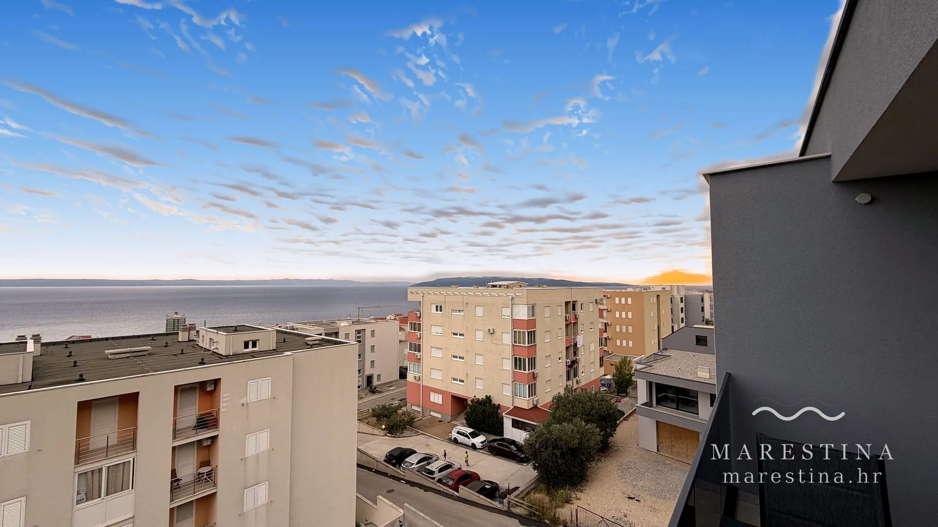 Meerblick über Makarska Richtung Brač und Hvar von der Marestina